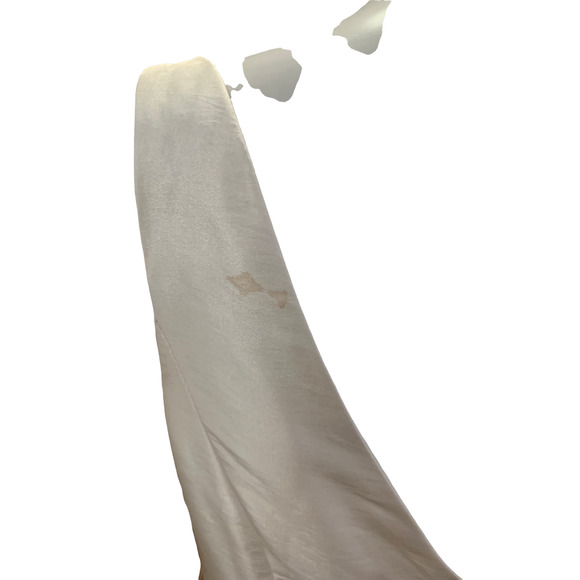 Bill Levkoff White Ruffle Tiered Sleeveless Maxi Wedding Dress * STAINED! * 8 - Picture 9 of 16